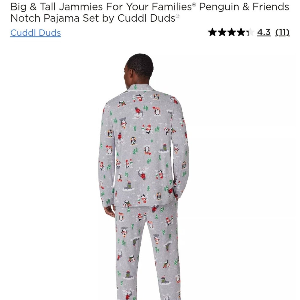 Cuddl Duds couples pajama set